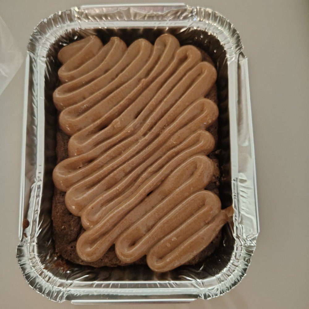 Brownie Fit com cobertura